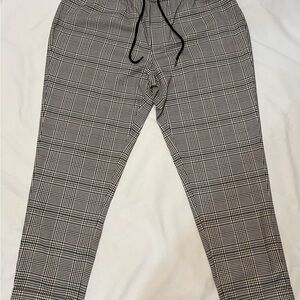 Men's Checkered Pants in Black and White